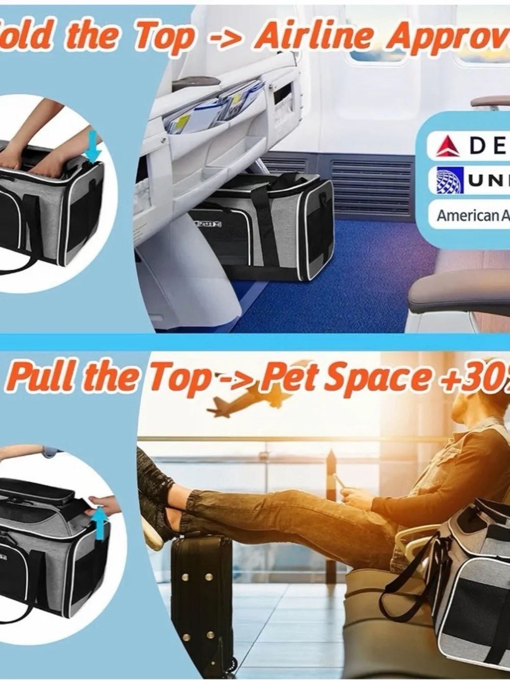 Practically New Airline-Approved Pet Carrier (18x11x11)